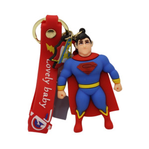 Super Hero Cartoon Cute Car Keyring Pendant Kids Adults Super Man 3d Cartoon PVC Keychains